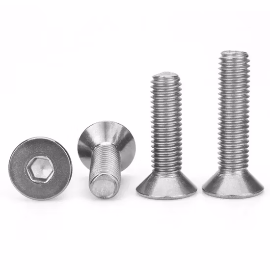 Titanium Bolts Countersunk Hexagon Socket Bolt Fastener Manufacturer Custom Size